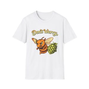 Don’t Worry Bee Hoppy Bumblebee T-Shirt — Rusty Bumblebees Retro Bee Graphic Tee
